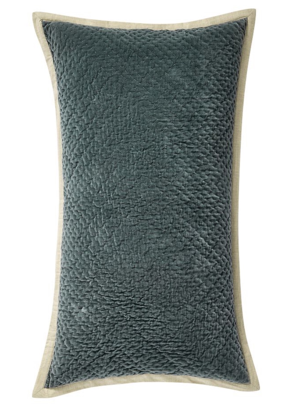 NWT Pottery Barn Velvet Cross Stitch King Pillow Sham
